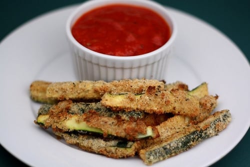 4447697921_68ed7580cd parmesan zucchini fries on plate with marinara