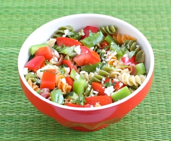 Healthy Summer Salads - vegetable pasta salad