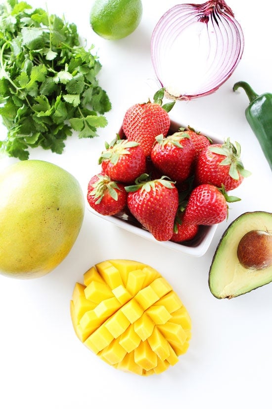 Strawberry Mango Salsa Recipe on twopeasandtheirpod.com Strawberry Mango Salsa Recipe
