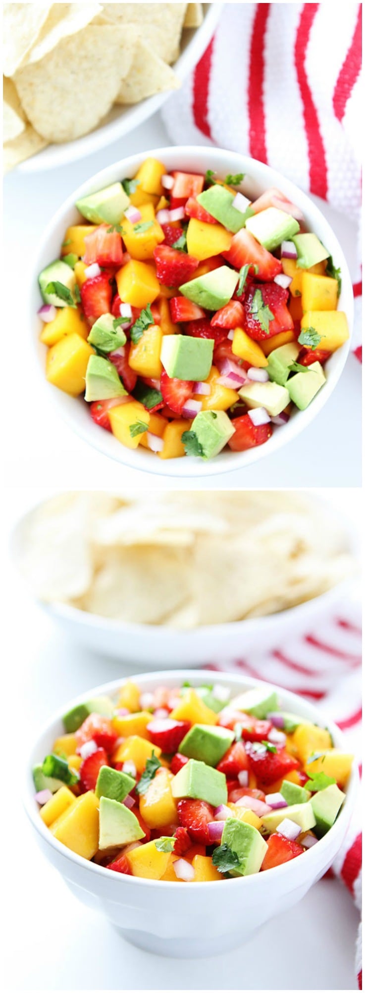 Strawberry Mango Salsa Recipe on twopeasandtheirpod.com Love this simple and fresh salsa!