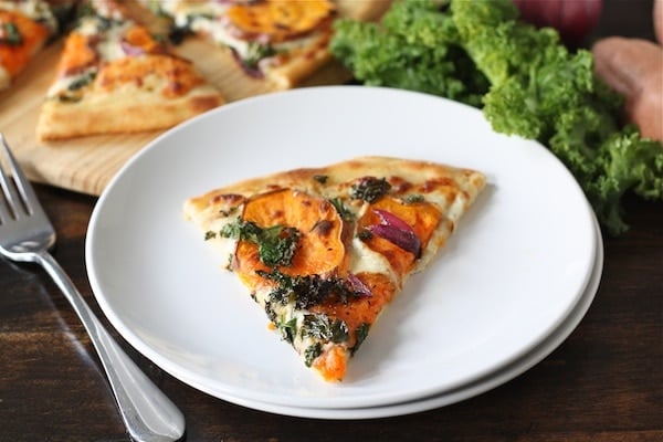 Sweet Potato Kale Pizza Recipe on twopeasandtheirpod.com #recipe Sweet Potato Kale Pizza Recipe on twopeasandtheirpod.com #recipe