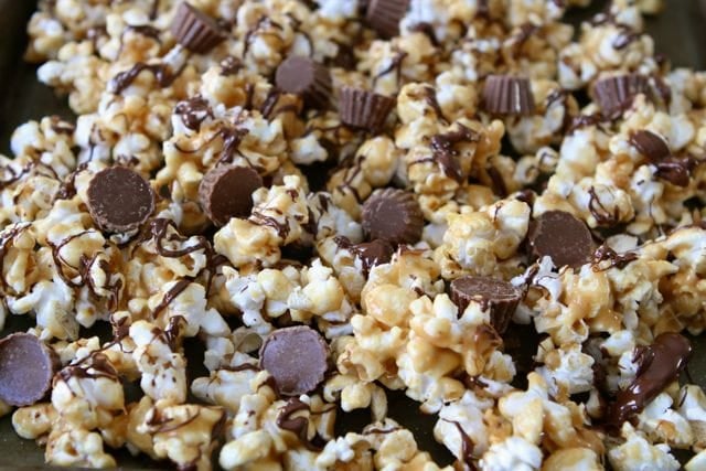 Reese's Peanut Butter Popcorn Recipe on twopeasandtheirpod.com Great for snacking or gift giving! Reese's Peanut Butter Popcorn Recipe on twopeasandtheirpod.com Great for snacking or gift giving!