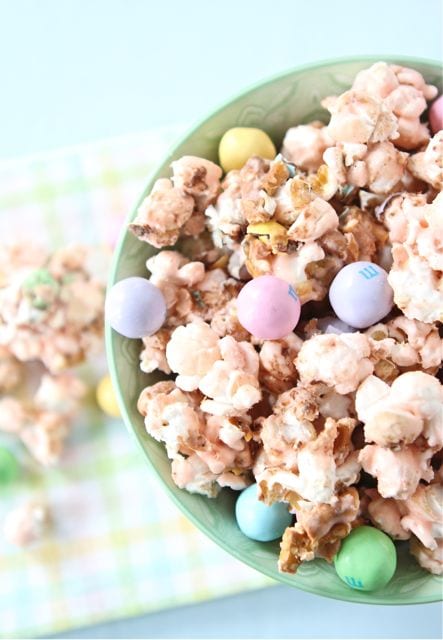 Salted Caramel Popcorn for Easter-recipe on www.twopeasandtheirpod.com