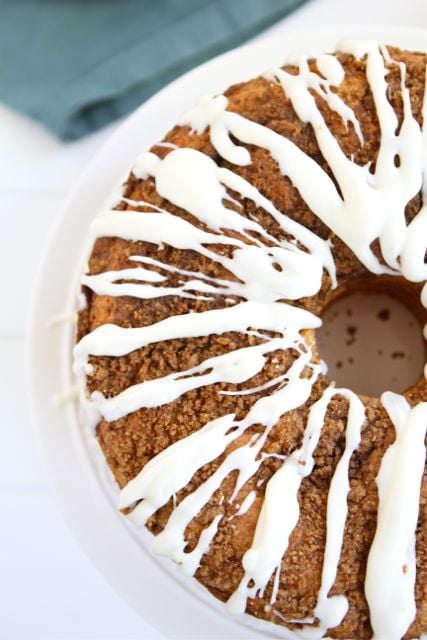 Greek Yogurt Coffee Cake Recipe on twopeasandtheirpod.com A simple cake for brunch or dessert! Greek Yogurt Coffee Cake Recipe on twopeasandtheirpod.com A simple cake for brunch or dessert!