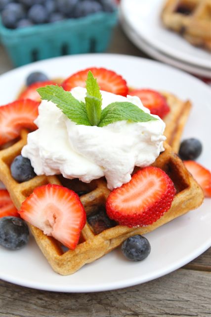 Red, White, and Blue Waffles (Two Peas and Their Pod)