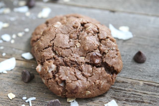 Coconut Oatmeal Chocolate Chip Cookies-Two Peas and Their Pod