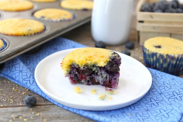 Blueberry Corn Muffins-Two Peas & Their Pod