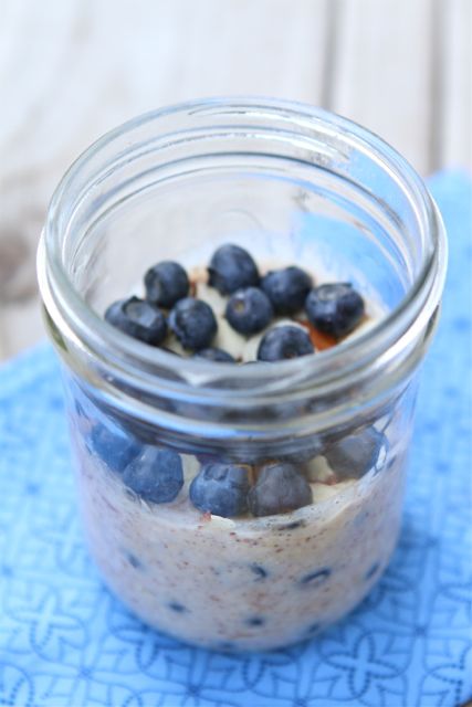 Overnight Blueberry Almond Oats Recipe on twopeasandtheirpod.com Make the night before and wake up to a healthy breakfast! Overnight Blueberry Almond Oats Recipe on twopeasandtheirpod.com