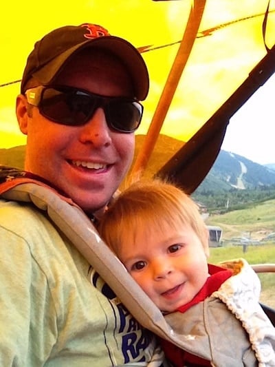 Josh and Caleb on the Orange Bubble Lift