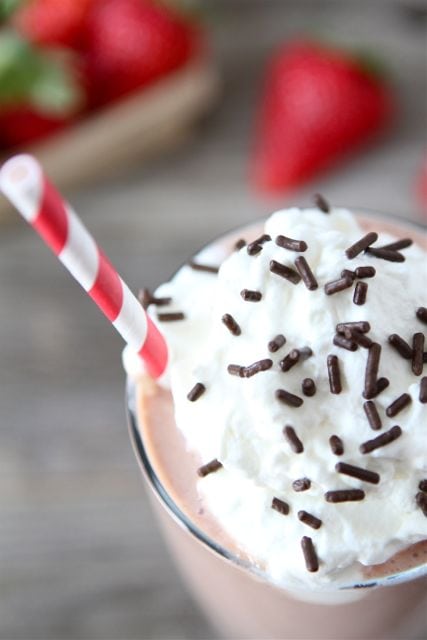 Strawberry Nutella Milkshake-Two Peas & Their Pod