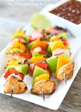 grilled chicken kabobs with fajita-style marinade