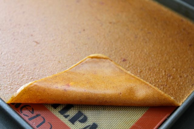 Homemade Fruit Leather Recipe from www.twopeasandtheirpod.com #recipe