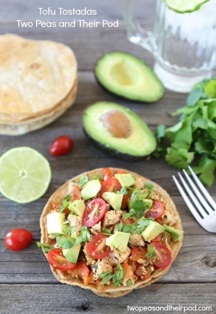 Tofu Tostadas from www.twopeasandtheirpod.com #recipe
