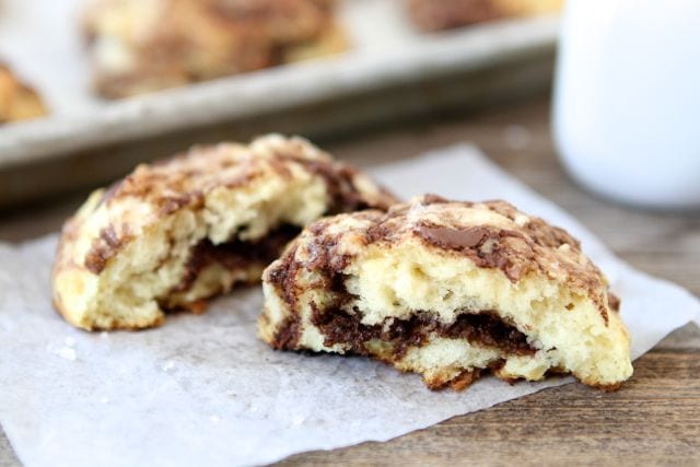 Nutella Drop Biscuits from www.twopeasandtheirpod.com #recipe #Nutella #biscuits