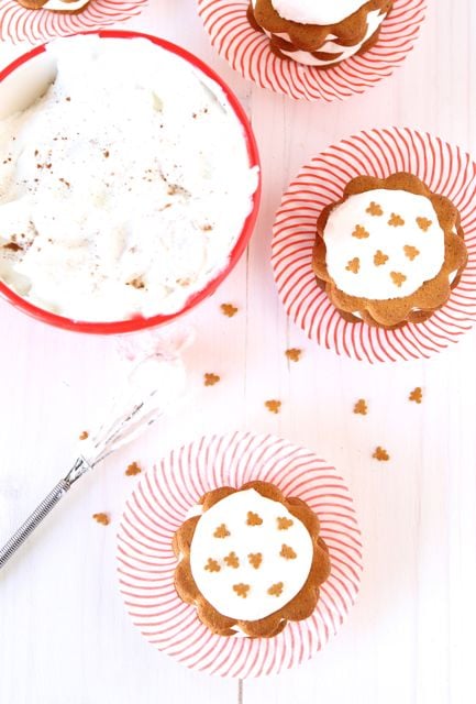 Ginger Icebox Cupcakes from www.twopeasandtheirpod.com #recipe #Christmas #cupcakes