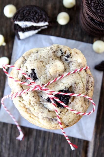 Oreo White Chocolate Pudding Cookies from www.twopeasandtheirpod.com #cookies #recipe