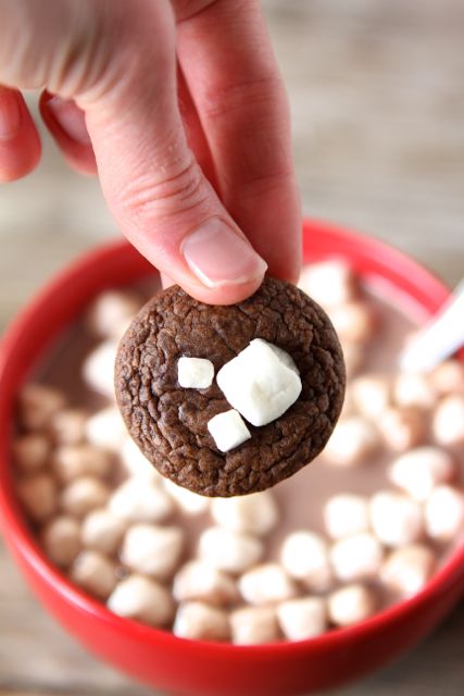 Mini Hot Cocoa Cookies from www.twopeasandtheirpod.com #recipe #Christmas