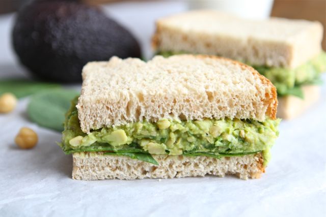 Smashed Chickpea & Avocado Salad Sandwich from www.twopeasandtheirpod.com #recipe
