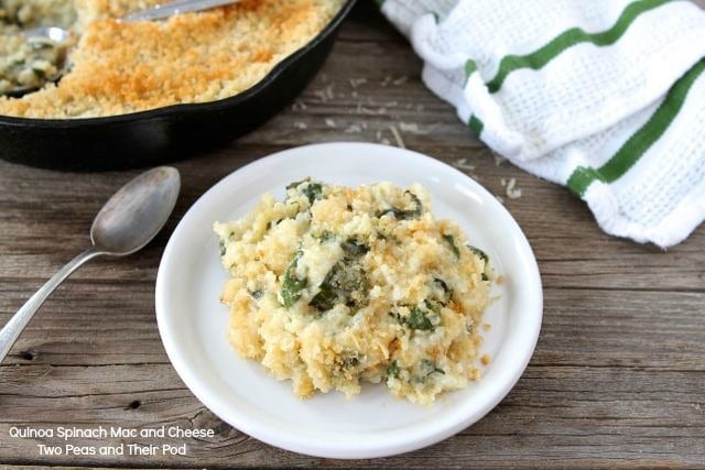 Quinoa Spinach Mac and Cheese from www.twopeasandtheirpod.com #recipe