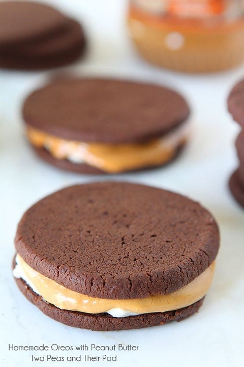 Homemade Oreos with Peanut Butter from www.twopeasandtheirpod.com homemade-Oreos-with-peanut-butter-1