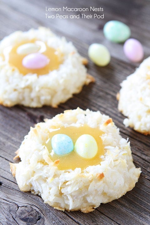 Coconut Lemon Macaroon Nests on www.twopeasandtheirpod.com Lemon-Macaroon-Nests-3