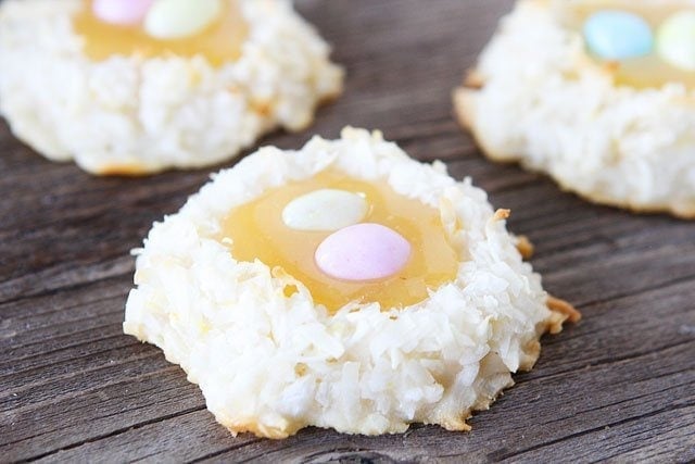 Coconut Lemon Macaroon Nests on www.twopeasandtheirpod.com An easy Easter treat! Lemon-Macaroon-Nests-6