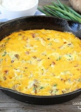 baked frittata recipe that tastes like a loaded baked potato!