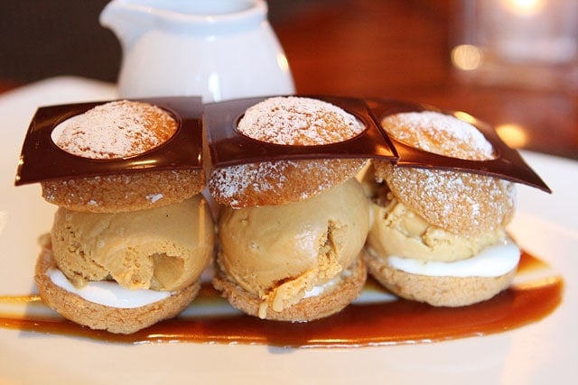 Salted Caramel Profiteroles at THE Blvd Restaurant, Beverly Hills, CA on twopeasandtheirpod.com Beverly-Wilshire-Four-Seasons-Hotel-18