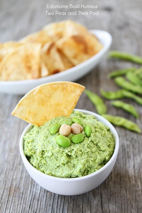 Edamame Basil Hummus Recipe on twopeasandtheirpod.com Gluten-Free, Vegan, and SO good! Edamame Basil Hummus Recipe on twopeasandtheirpod.com Gluten-Free, Vegan, and SO good!