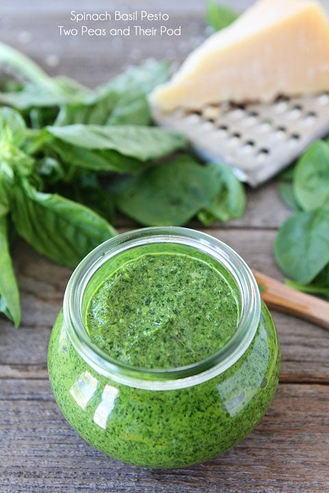 Spinach Basil Pesto Recipe this easy basil pesto is nut free and so easy to make. How to make pesto