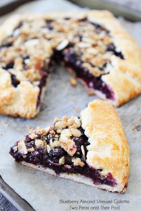 Blueberry Almond Streusel Galette on twopeasandtheirpod.com #recipe Blueberry Almond Streusel Galette on twopeasandtheirpod.com #recipe