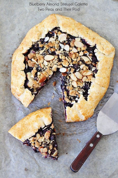 Blueberry Almond Streusel Galette Recipe on twopeasandtheirpod.com Blueberry Almond Streusel Galette Recipe on twopeasandtheirpod.com