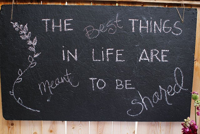 DIY Chalkboard for dinner parties on twopeasandtheirpod.com DIY Chalkboard for dinner parties on twopeasandtheirpod.com