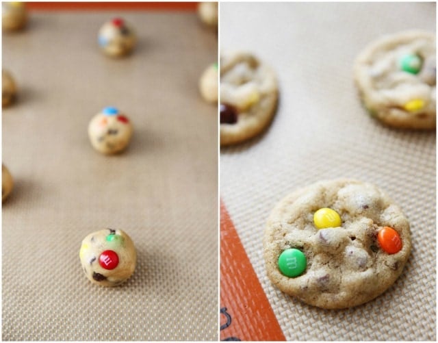 Mini M&M's Chocolate Chip Cookie Recipe on twopeasandtheirpod.com Mini M&M's Chocolate Chip Cookie Recipe on twopeasandtheirpod.com