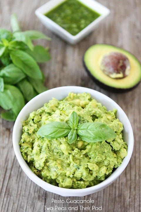 Pesto Guacamole Recipe on twopeasandtheirpod.com Pesto Guacamole Recipe on twopeasandtheirpod.com