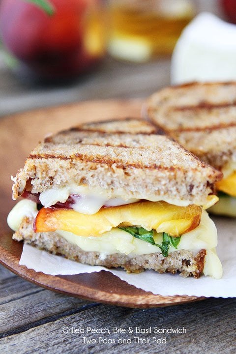 Grilled Peach, Brie, & Basil Sandwich Recipe on twopeasandtheirpod.com A simple summer sandwich with gourmet flavors! Grilled Peach, Brie, & Basil Sandwich Recipe on twopeasandtheirpod.com A simple summer sandwich with gourmet flavors!