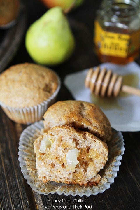 Honey Pear Muffin Recipe from twopeasandtheirpod.com A great fall breakfast treat! Honey Pear Muffin Recipe from twopeasandtheirpod.com A great fall breakfast treat!