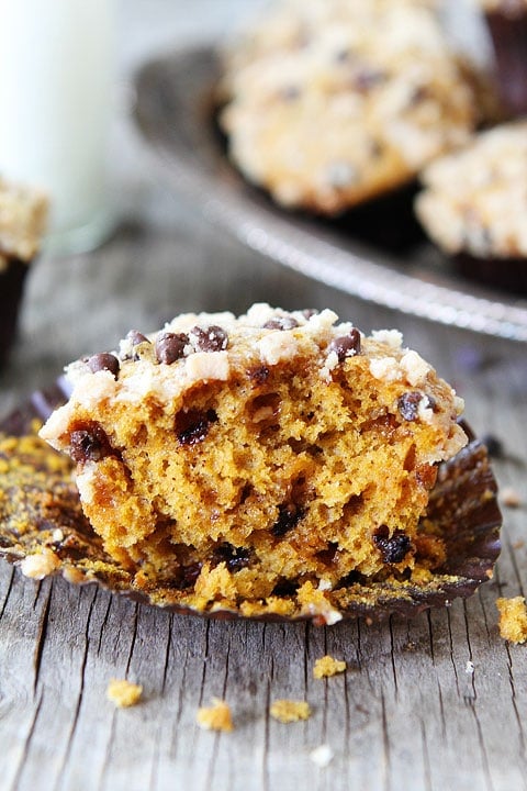 Pumpkin Toffee Chocolate Chip Muffins on twopeasandtheirpod.com The perfect fall muffin! Pumpkin Toffee Chocolate Chip Muffins on twopeasandtheirpod.com The perfect fall muffin!