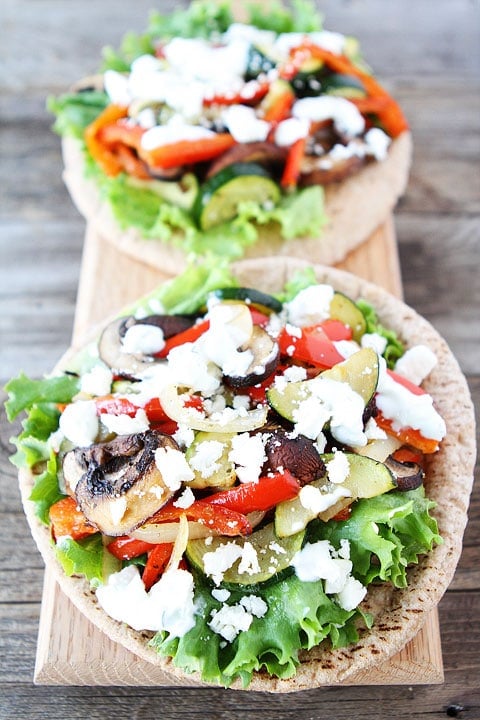 Roasted Vegetable Pita Recipe on twopeasandtheirpod.com #recipe Roasted Vegetable Pita Recipe on twopeasandtheirpod.com #recipe