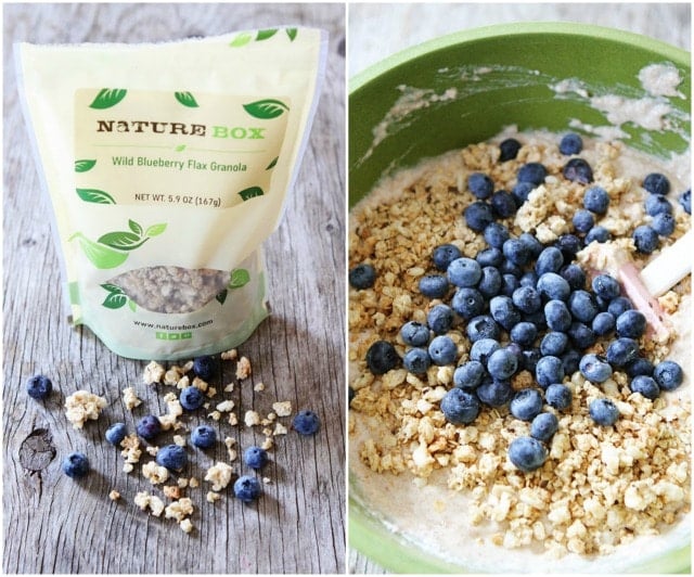 Recipe for Whole Wheat Blueberry Granola Pancakes on twopeasandtheirpod.com Recipe for Whole Wheat Blueberry Granola Pancakes on twopeasandtheirpod.com