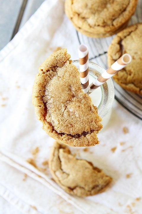 Brown Sugar Toffee Cookies Recipe on twopeasandtheirpod.com Brown Sugar Toffee Cookies Recipe on twopeasandtheirpod.com