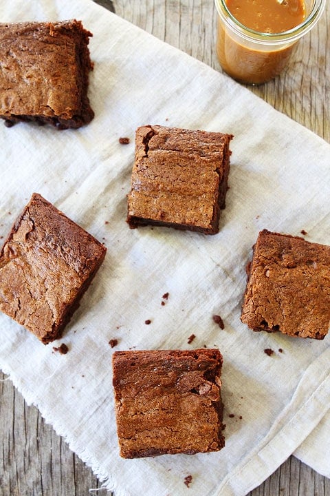Recipe for Dulce De Leche Brownies on twopeasandtheirpod.com Recipe for Dulce De Leche Brownies on twopeasandtheirpod.com