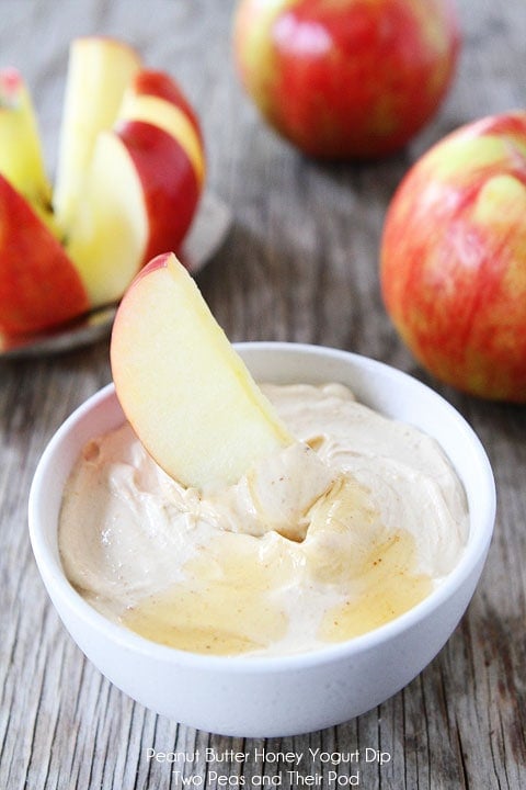 Peanut Butter Honey Yogurt Dip Recipe on twopeasandtheirpod.com This easy and healthy dip only takes 5 minutes to make! Peanut Butter Honey Yogurt Dip Recipe on twopeasandtheirpod.com This easy and healthy dip only takes 5 minutes to make!