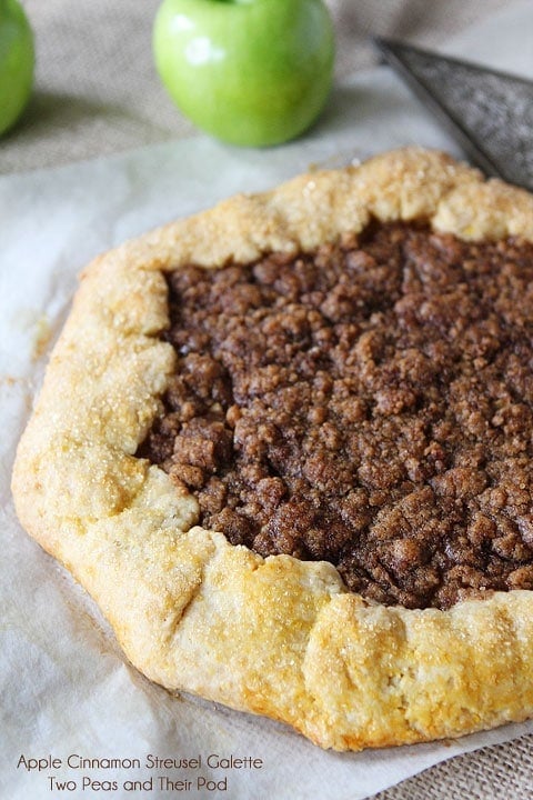 Apple Cinnamon Streusel Galette Recipe on twopeasandtheirpod.com Apple Cinnamon Streusel Galette Recipe on twopeasandtheirpod.com