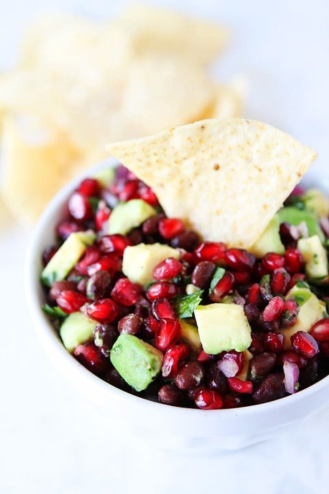 Black Bean, Pomegranate, and Avocado Salsa Recipe on twopeasandtheirpod.com Love this festive salsa! Black Bean, Pomegranate, and Avocado Salsa Recipe on twopeasandtheirpod.com Love this festive salsa!