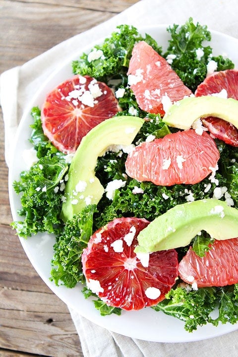 Kale Salad with Citrus, Avocado, and Feta on twopeasandtheirpod.com Love this healthy and simple salad! Kale Salad with Citrus, Avocado, and Feta on twopeasandtheirpod.com Love this healthy and simple salad!