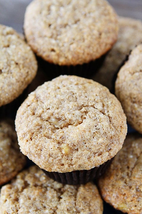 Whole Wheat Banana Muffin Recipe Whole Wheat Banana Muffin Recipe on twopeasandtheirpod.com An easy and healthy breakfast treat!