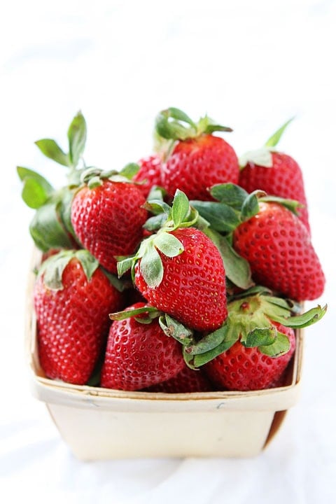 Roasted Strawberry Recipe Lemon Chia Seed Pancakes with Roasted Strawberries Recipe on twopeasandtheirpod.com