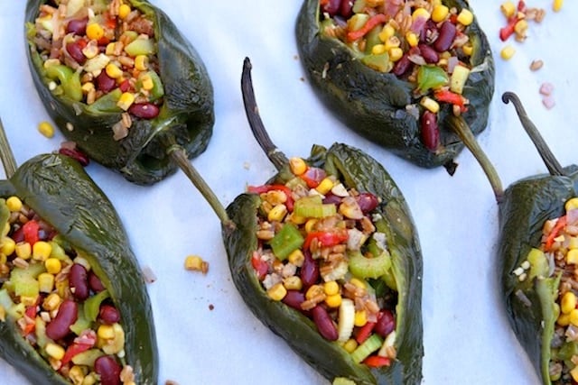 Stuffed Poblano Pepper Recipe on twopeasandtheirpod.com Stuffed Poblano Pepper Recipe on twopeasandtheirpod.com Love this vegetarian meal!