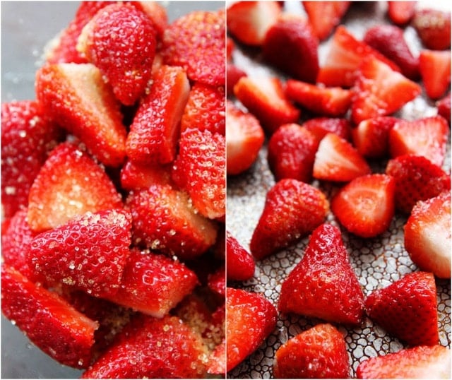 Roasted Strawberry Recipe Roasted Strawberry Recipe on twopeasandtheirpod.com Plus, Lemon Chia Seed Pancakes!